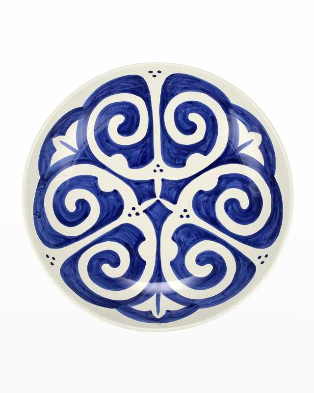 Mosaico Cobalt Round Shallow Bowl